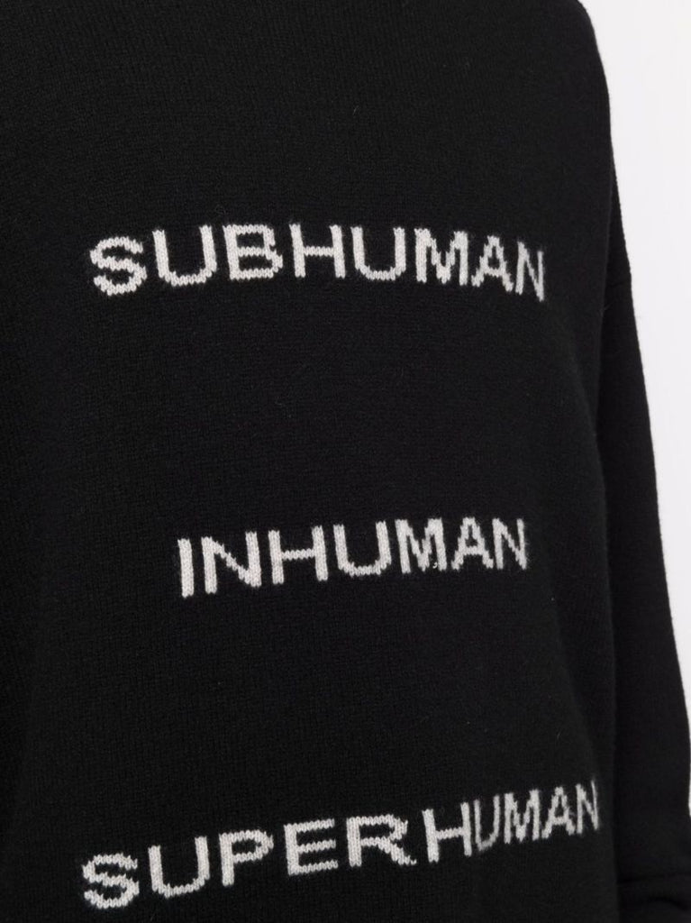 Black Tommy Oversized Cashmere Hoodie