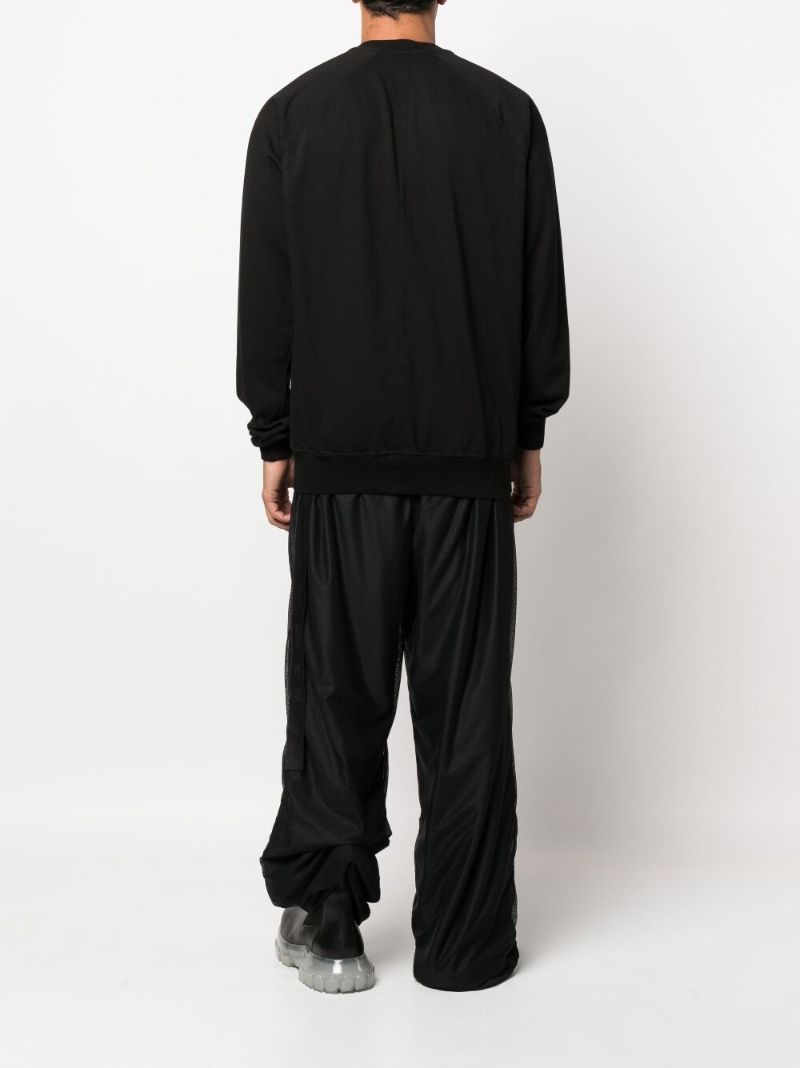 Black Embroidered Cotton Sweatshirt
