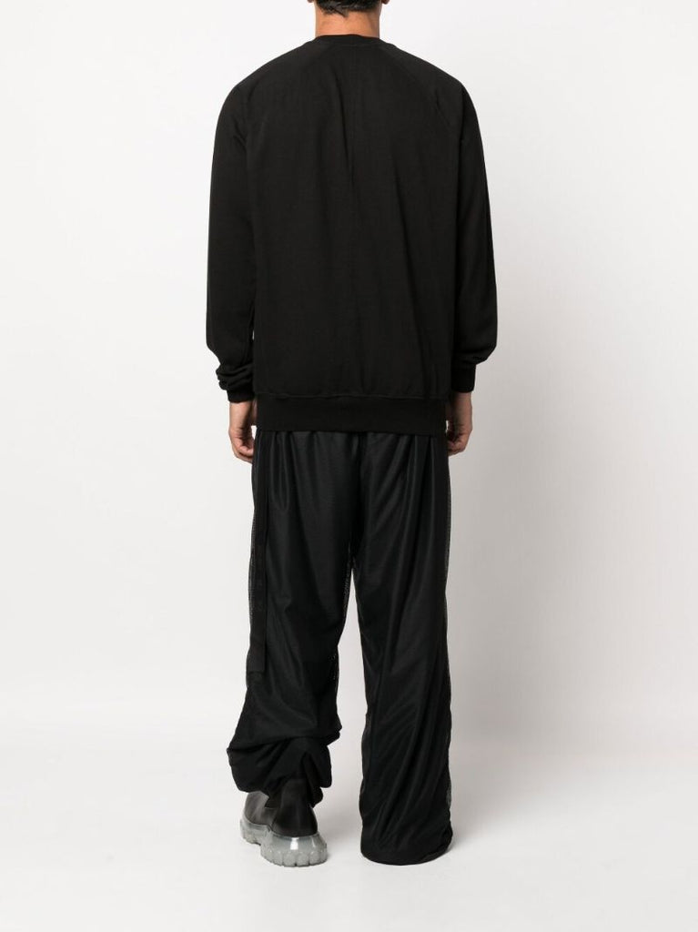 Black Embroidered Cotton Sweatshirt