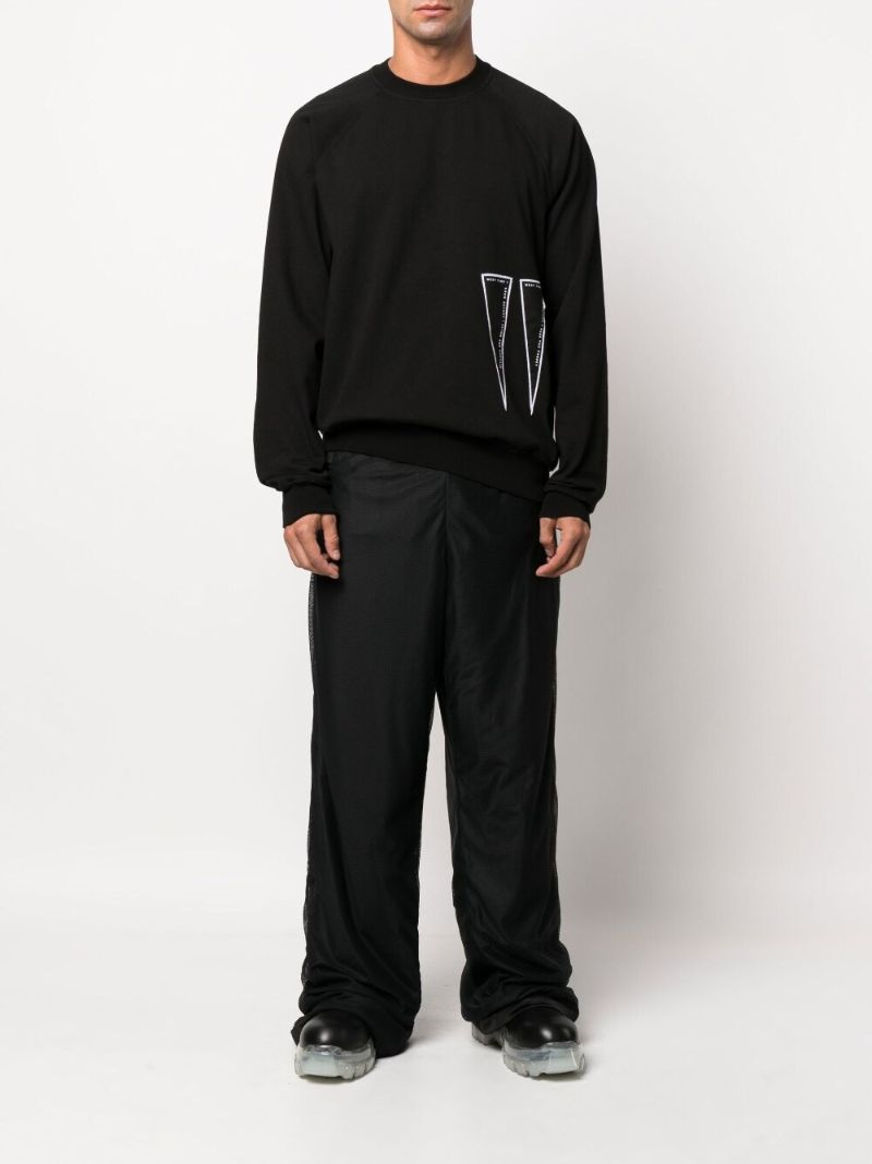 Black Embroidered Cotton Sweatshirt