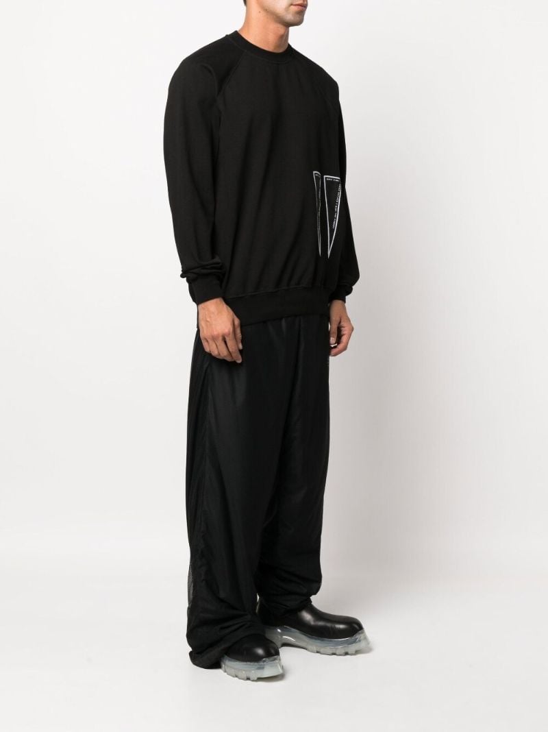 Black Embroidered Cotton Sweatshirt