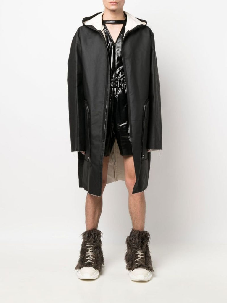 Black Strobe Parka Coat