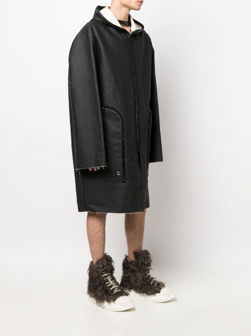 Black Strobe Parka Coat