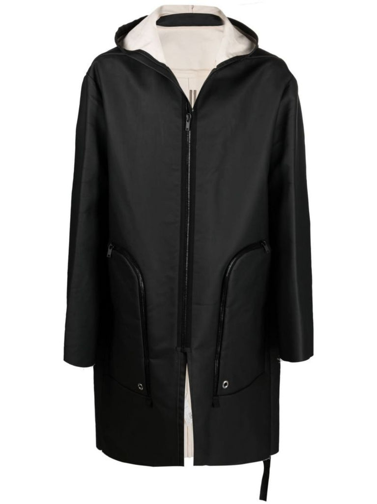 Black Strobe Parka Coat