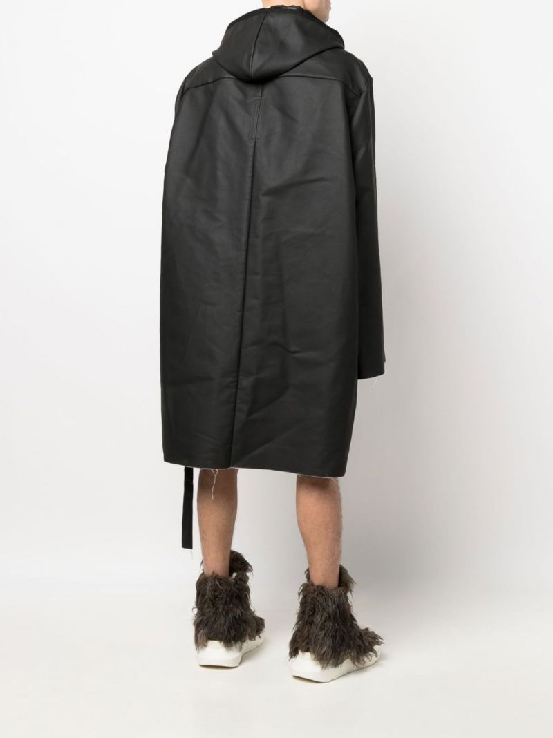 Black Strobe Parka Coat