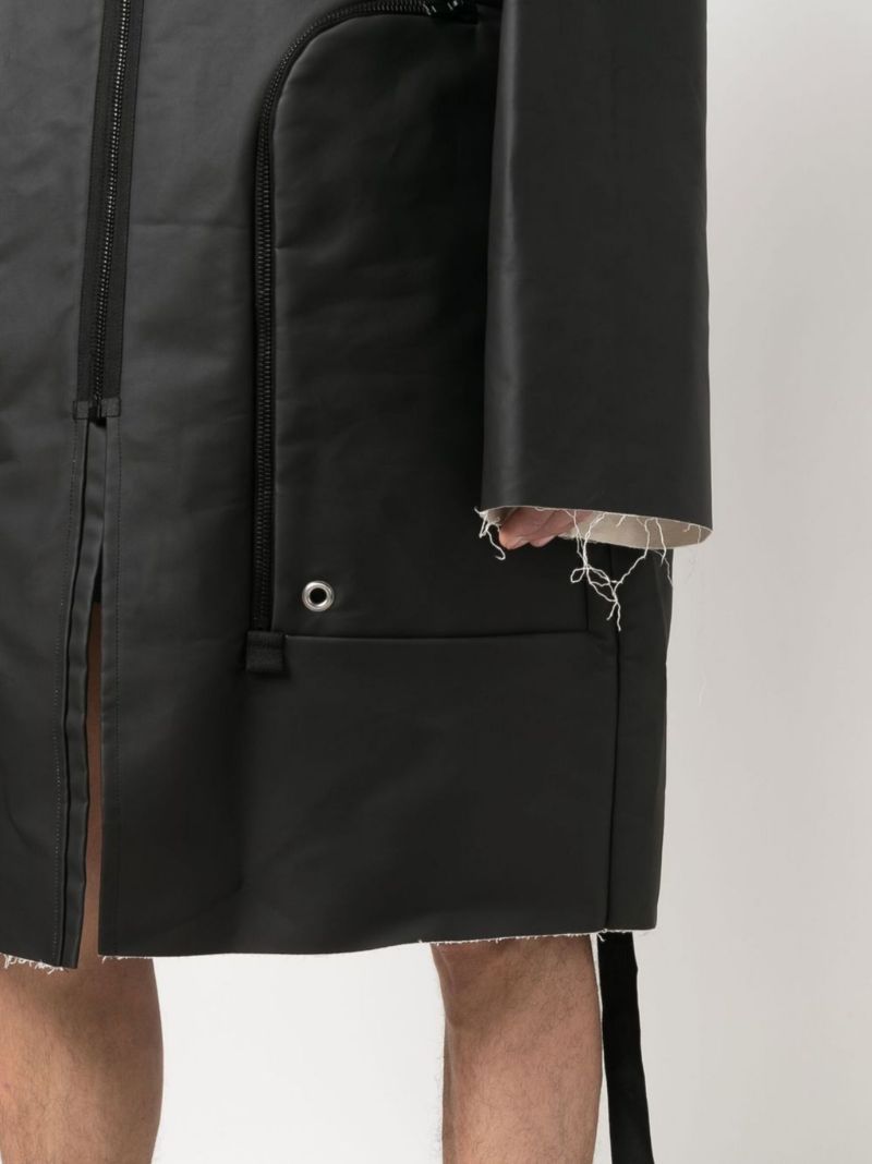 Black Strobe Parka Coat