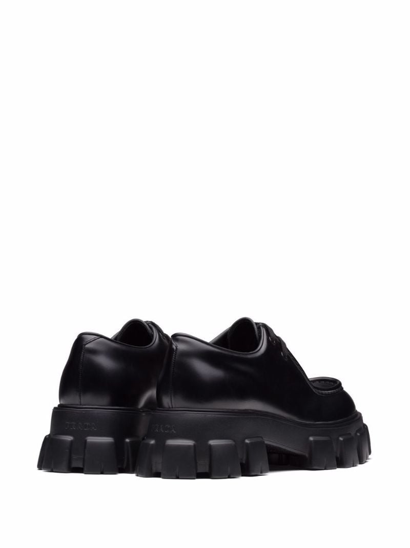 Black Monolith Leather Lace-up Shoes