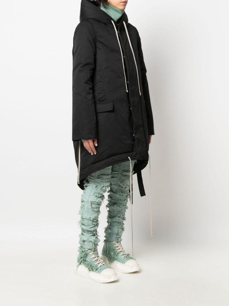 Black Organic Cotton Parka Coat