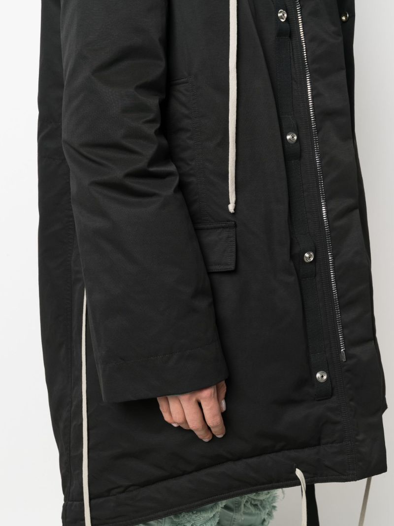 Black Organic Cotton Parka Coat