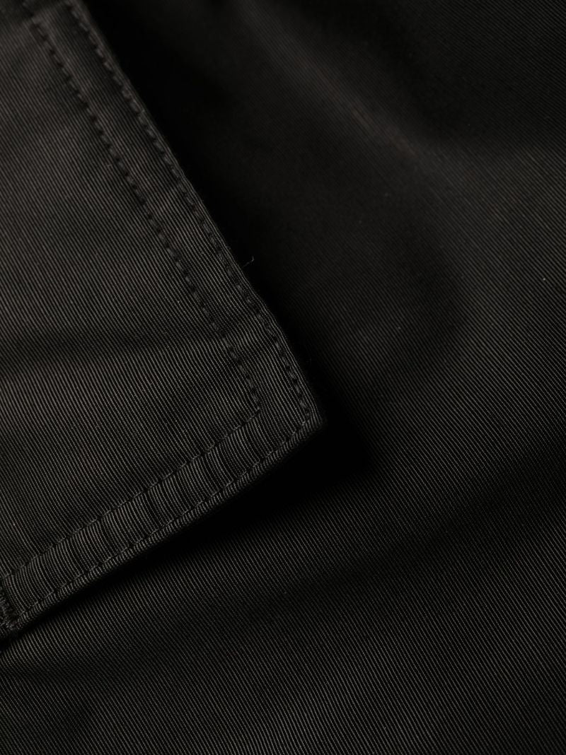 Black Organic Cotton Parka Coat