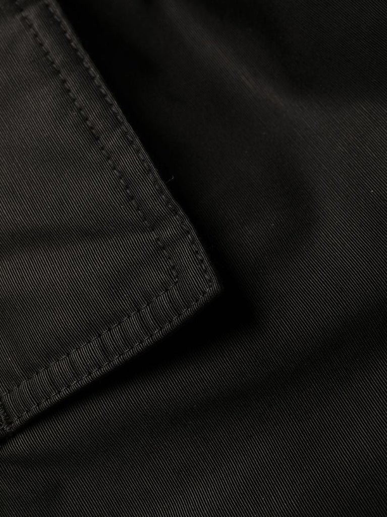 Black Organic Cotton Parka Coat