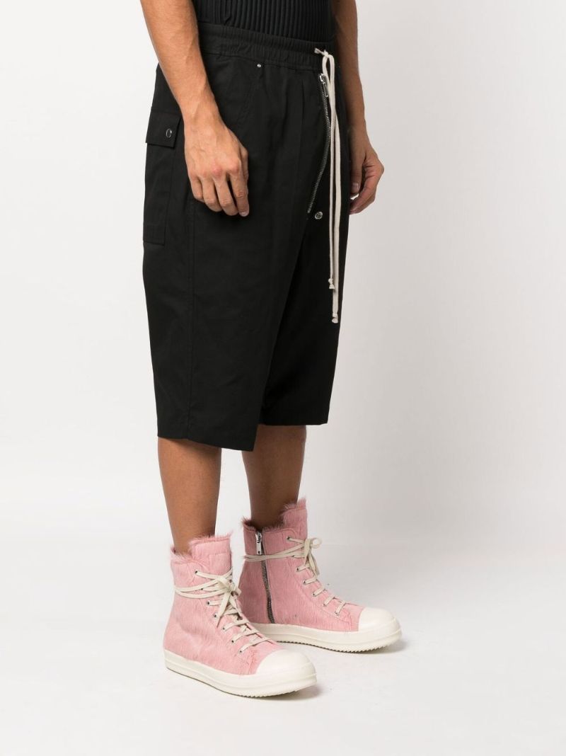 Black Bela Cotton Track Shorts