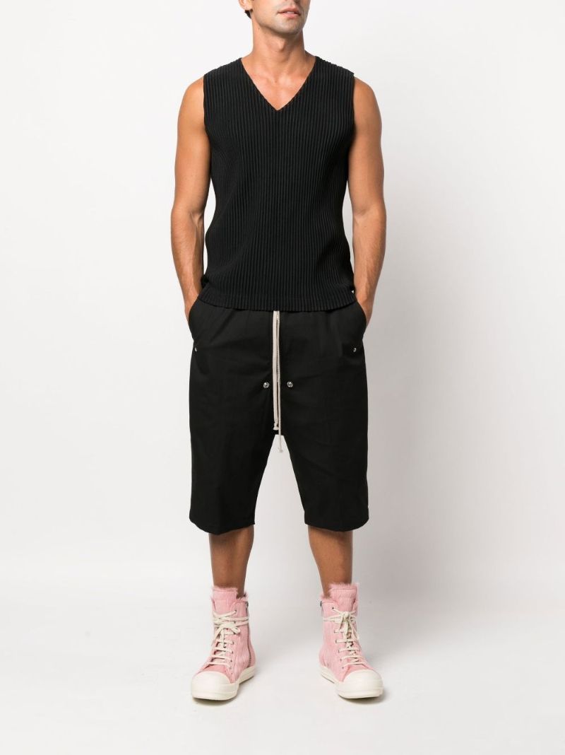 Black Bela Cotton Track Shorts