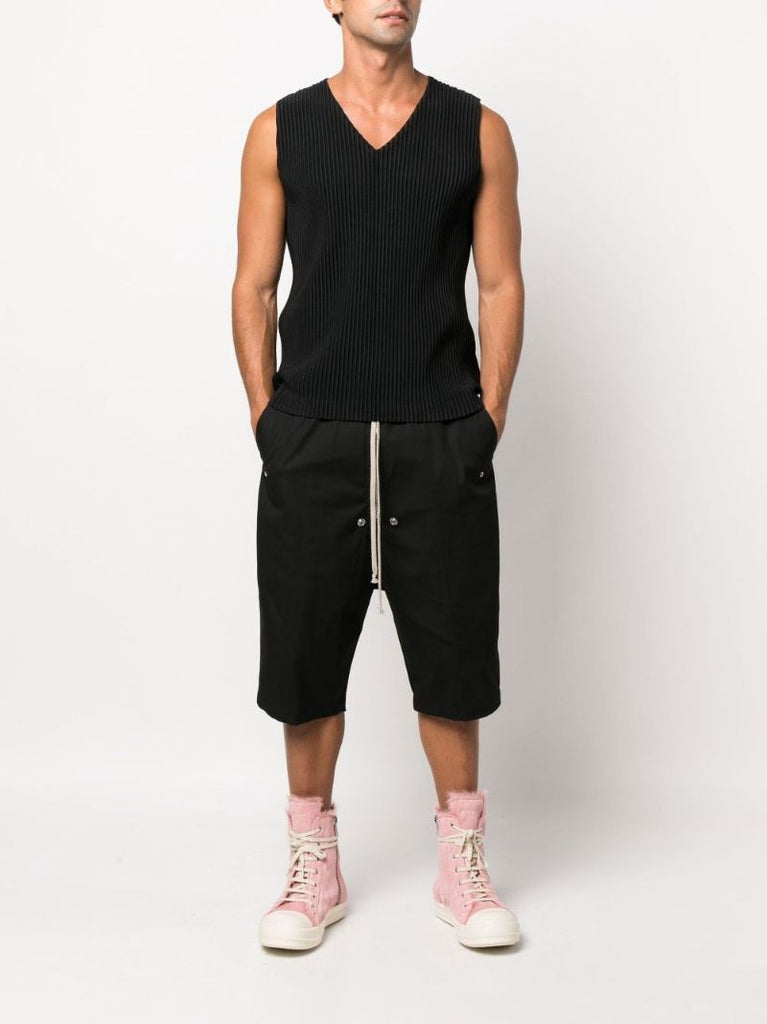 Black Bela Cotton Track Shorts