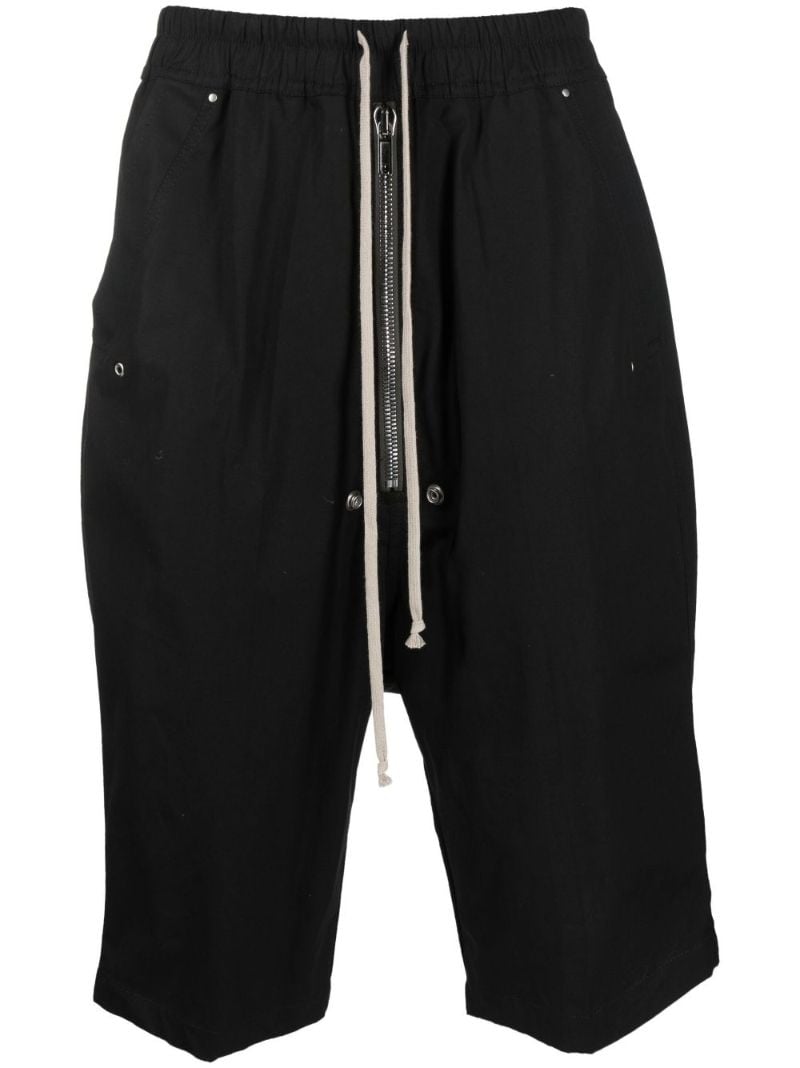 Black Bela Cotton Track Shorts