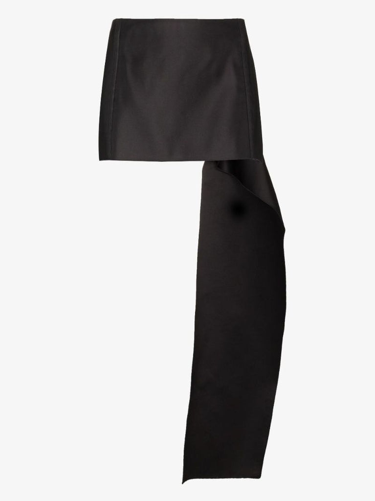 Detachable Train Silk Mini Skirt