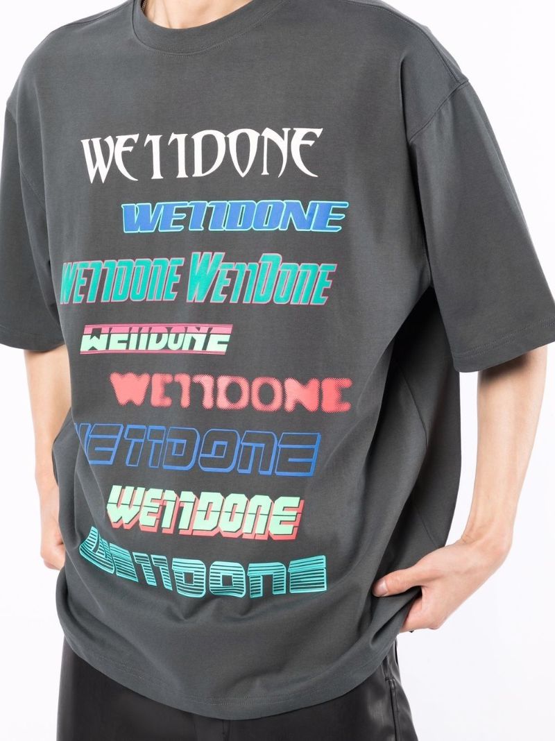 Grey Logo Print T-shirt