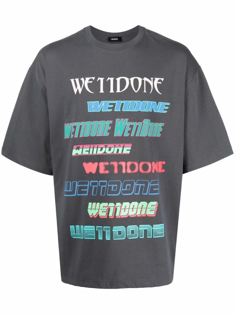 Grey Logo Print T-shirt