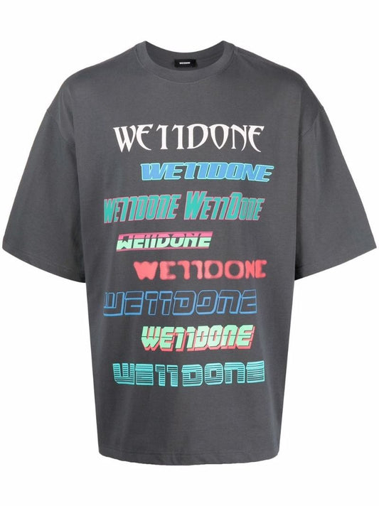Grey Logo Print T-shirt