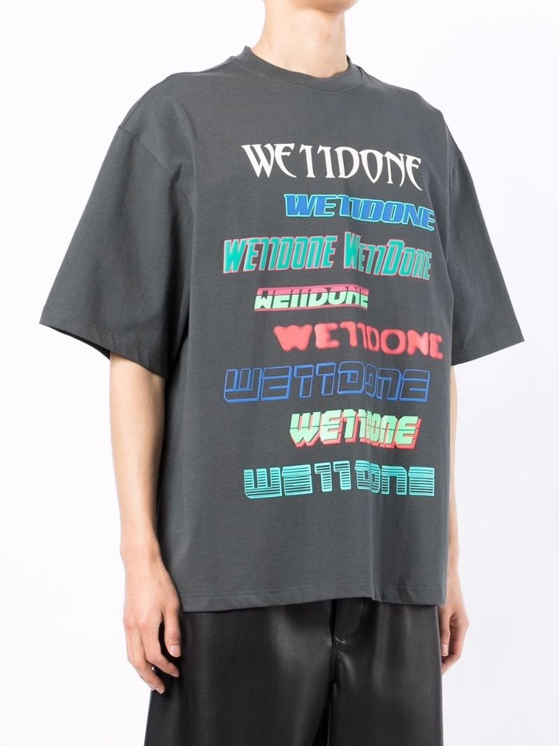 Grey Logo Print T-shirt