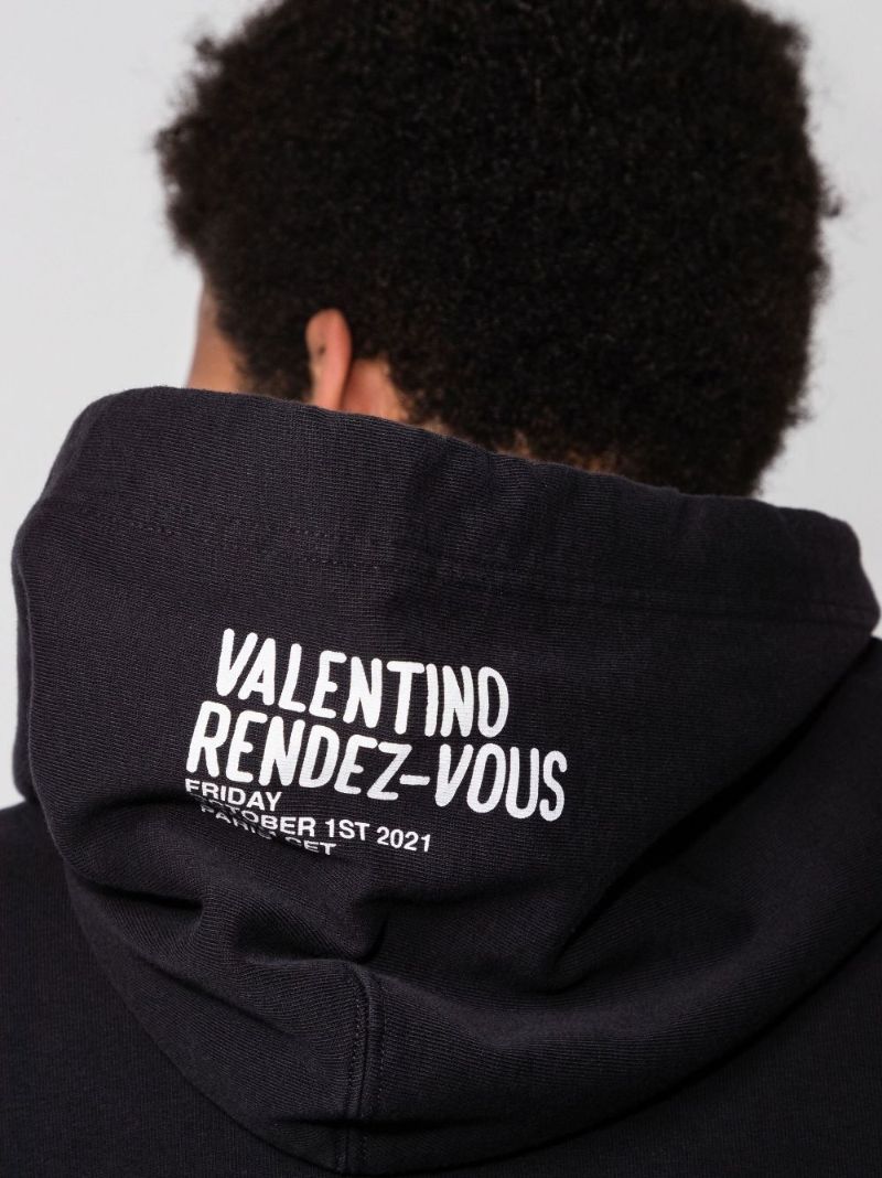 Black Archive 1985 Print Cotton Hoodie
