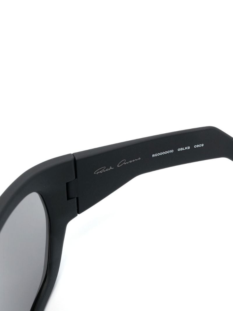 Black Davis Wraparound Square Sunglasses