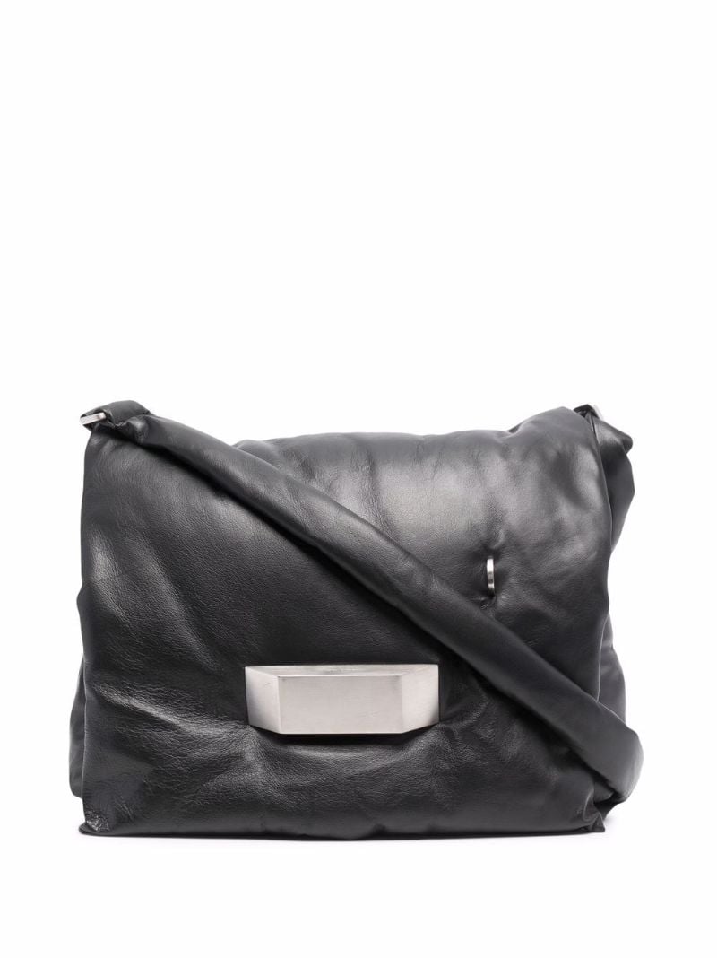 Black Pillow Small Leather Cross Body Bag