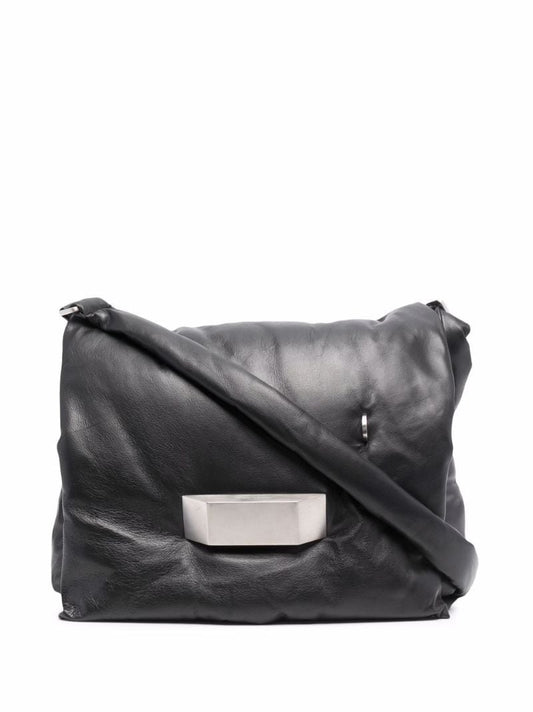 Black Pillow Small Leather Cross Body Bag