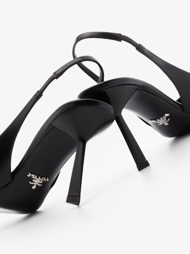 Black Decollete 85 Slingback Pumps
