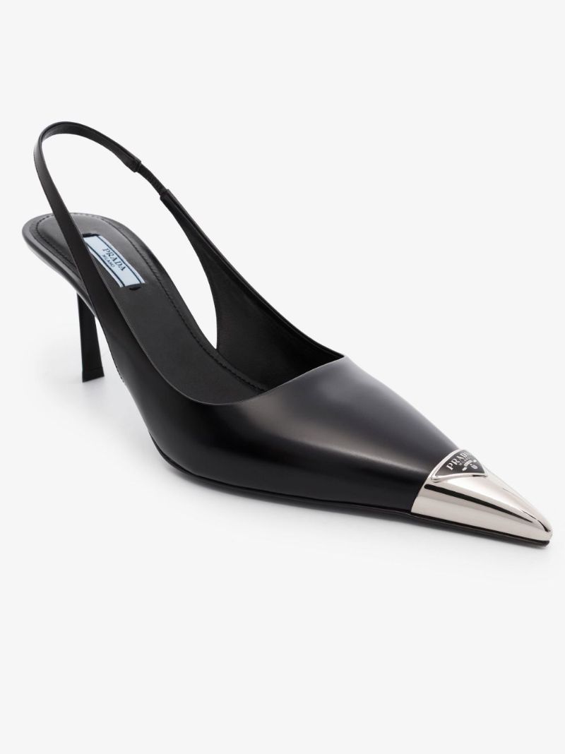 Black Decollete 85 Slingback Pumps