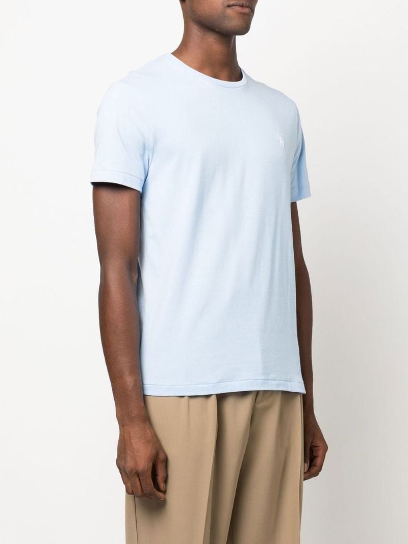 Blue Logo Cotton T-shirt