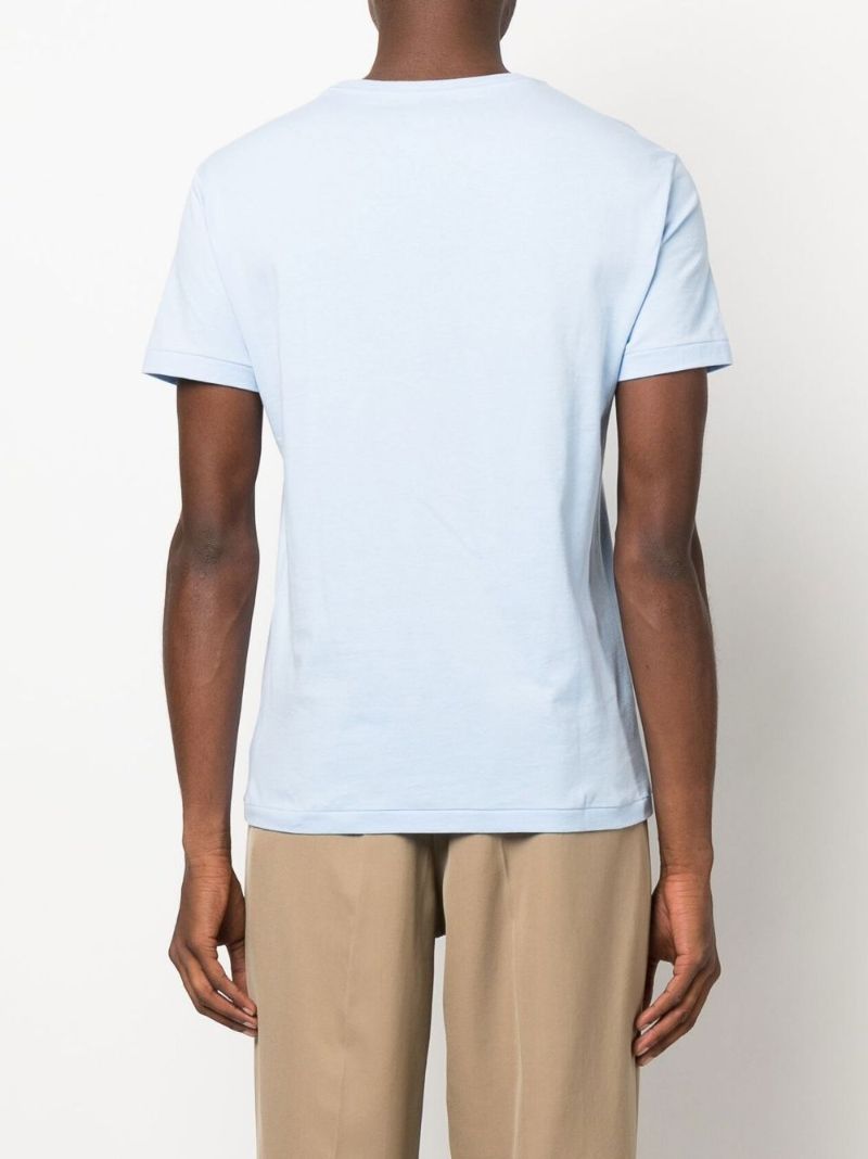 Blue Logo Cotton T-shirt