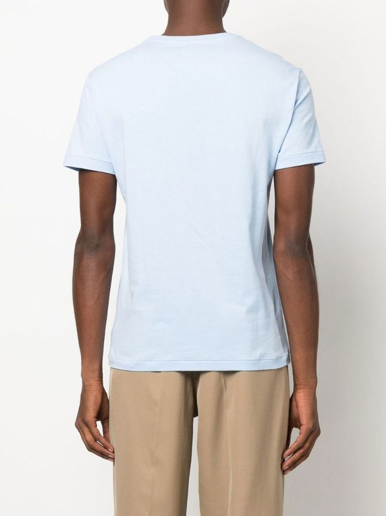 Blue Logo Cotton T-shirt
