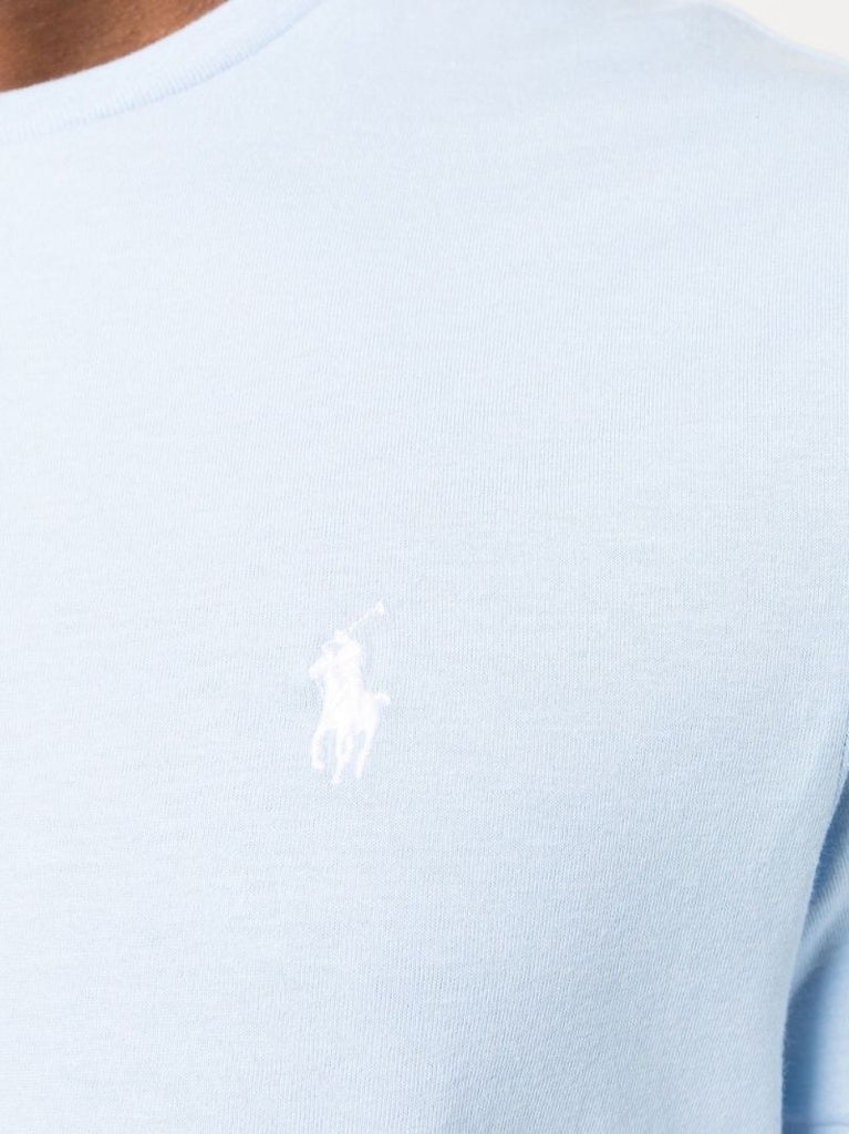 Blue Logo Cotton T-shirt