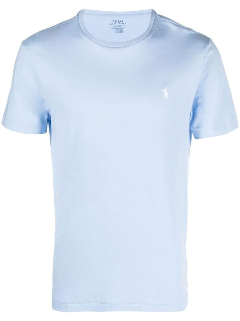Blue Logo Cotton T-shirt