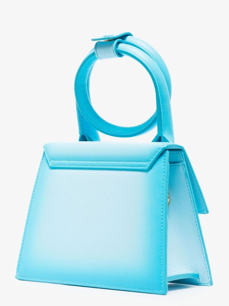 Blue Le Chiquito Noeud Leather Tote Bag