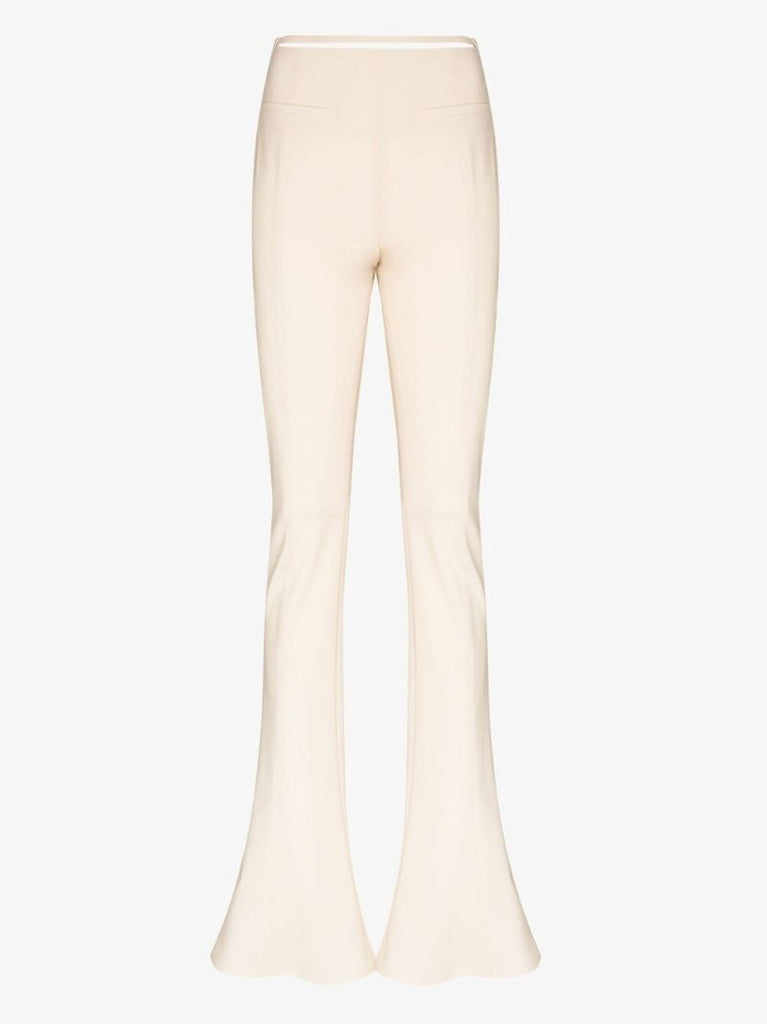 Le Pantalon Tangelo Flared Wool Trousers