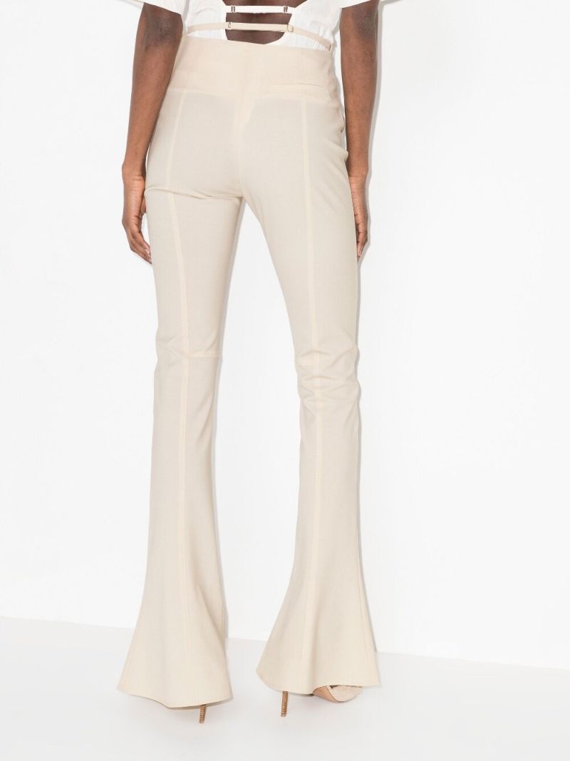 Le Pantalon Tangelo Flared Wool Trousers