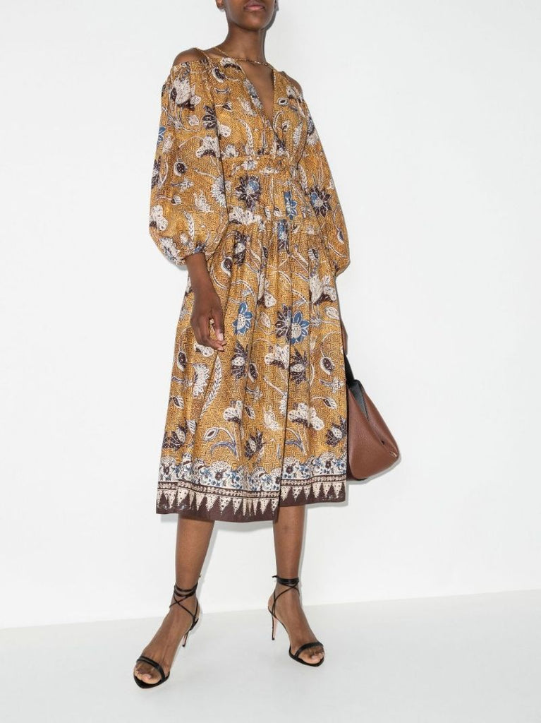 Tahlia Off-the-shoulder Midi Dress