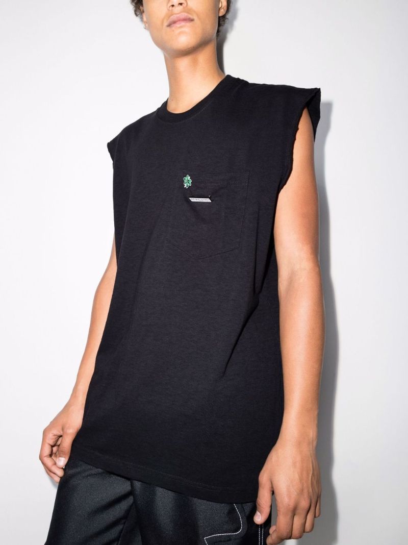 Olympiades Printed Cotton Vest Top