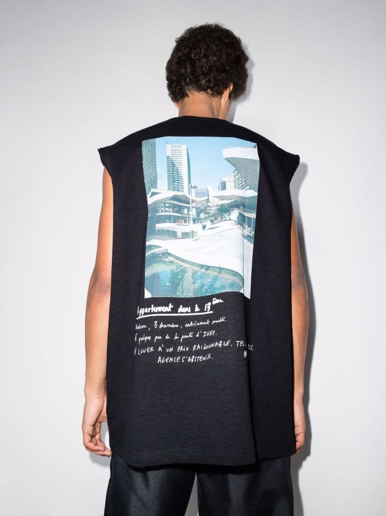 Olympiades Printed Cotton Vest Top