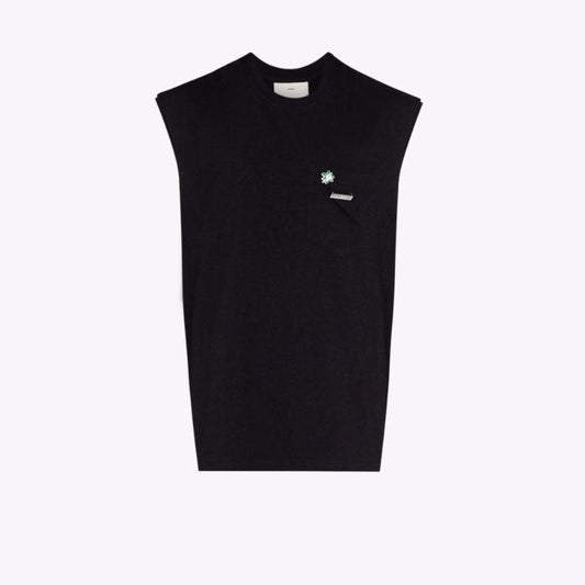 Olympiades Printed Cotton Vest Top