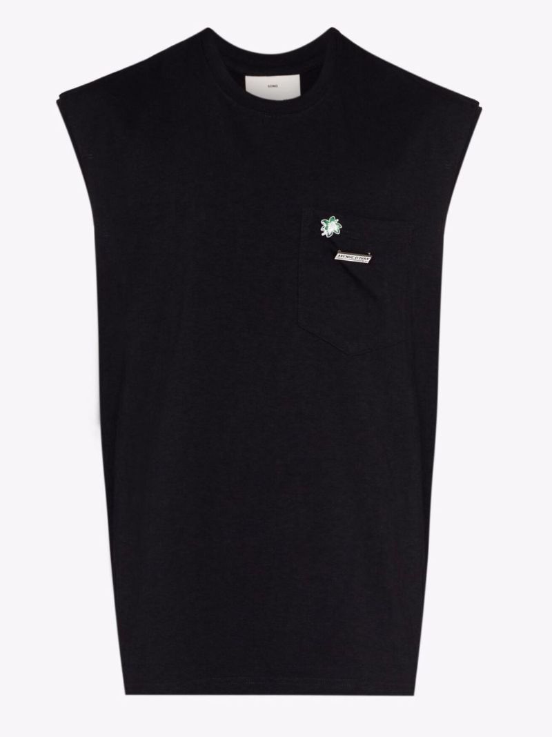 Olympiades Printed Cotton Vest Top