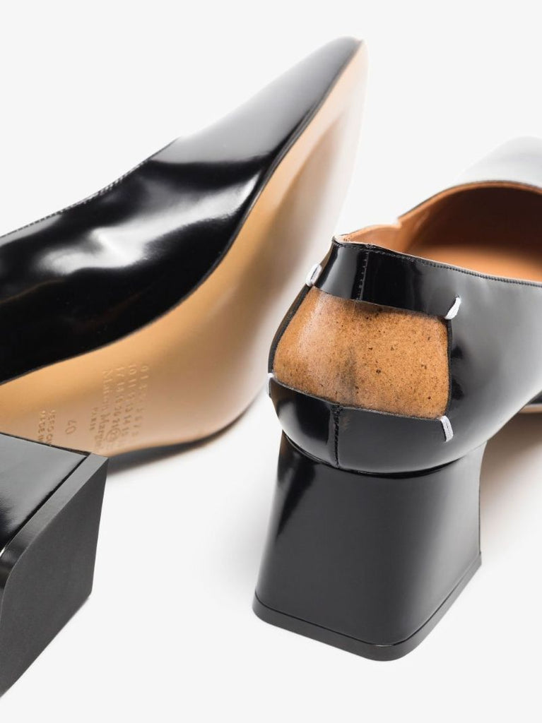 Black 70 Leather Pumps
