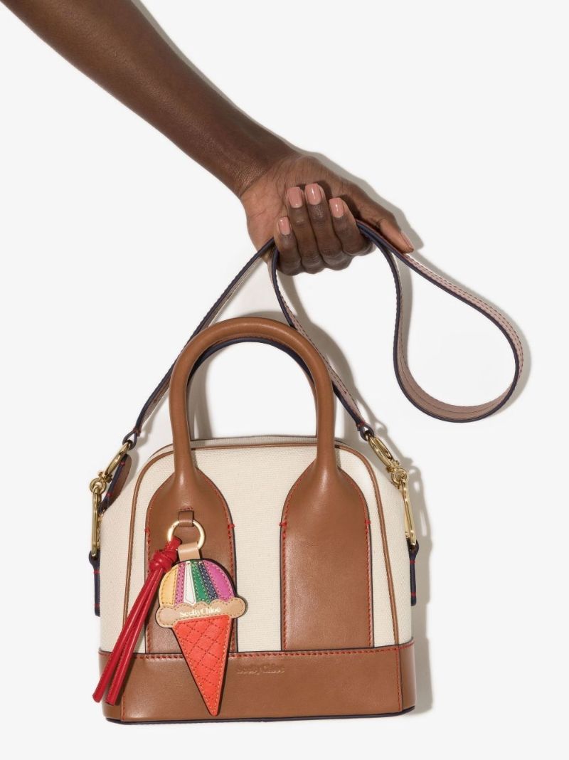 Neutral Odessa Small Tote Bag