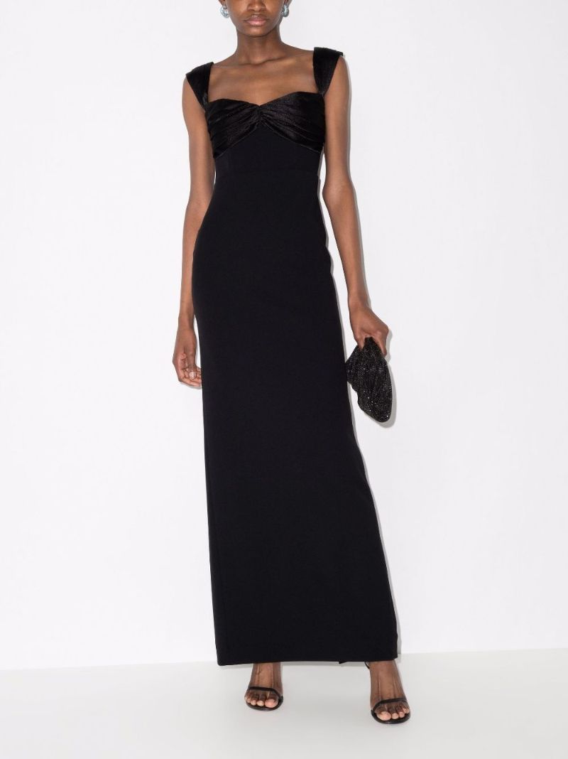 Calluna Satin-trim Column Dress