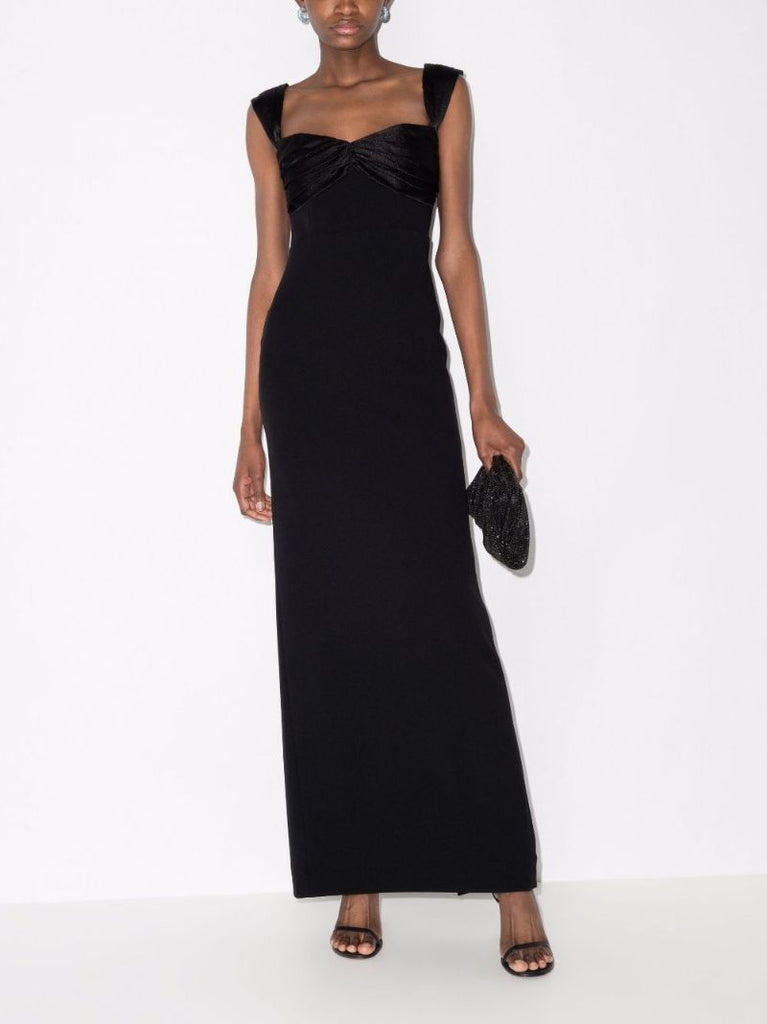 Calluna Satin-trim Column Dress