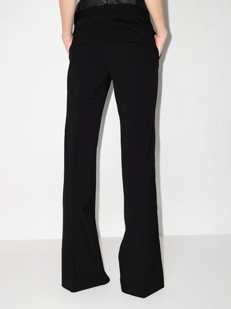 Embellished Wide Leg Wool Trousers