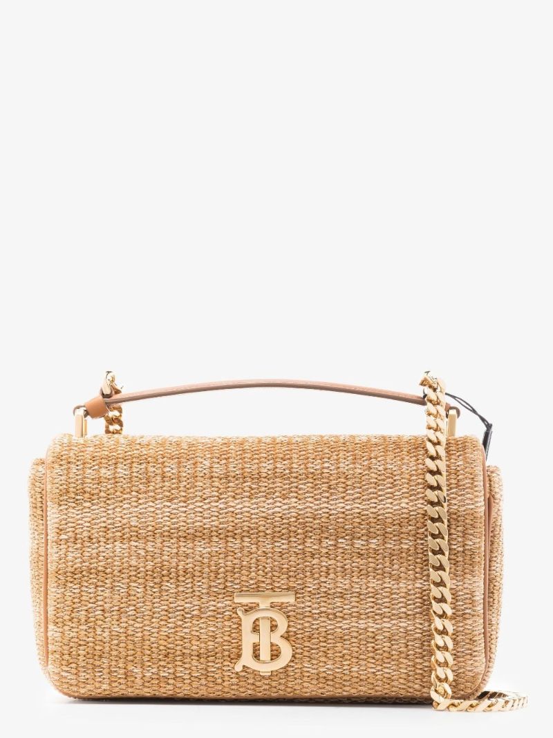 Neutral Lola Small Raffia Shoulder Bag