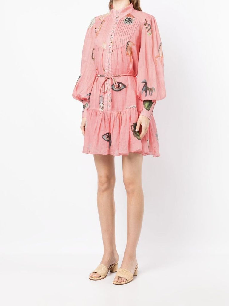 Pink Smock Mini Dress